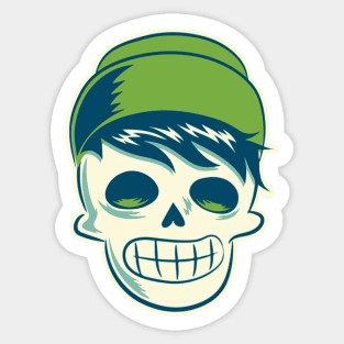 Hipster Skeleton with Beanie Sticker